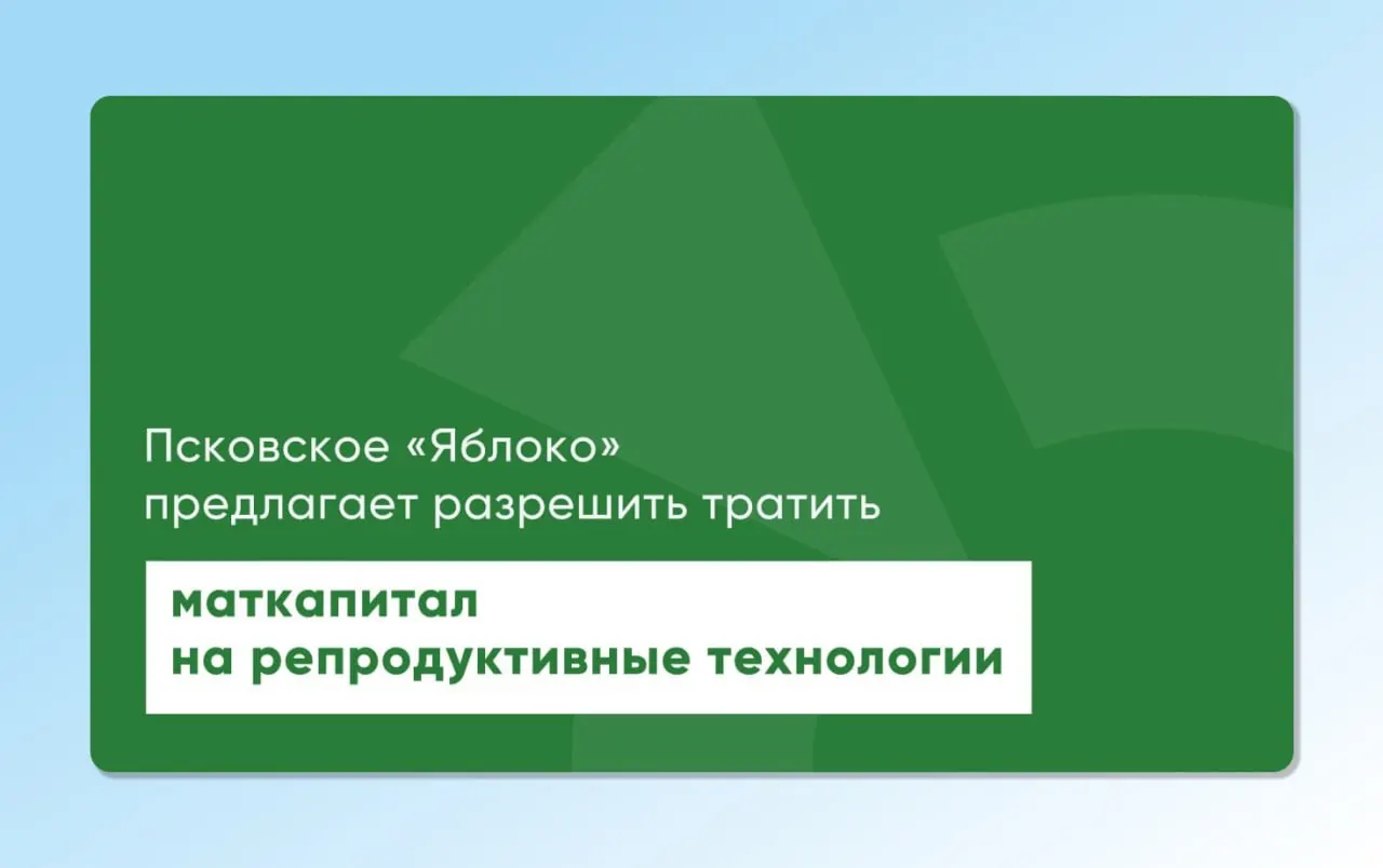 Депутат от «Яблока» повторно направил на рассмотрение региональный и федеральный проекты, которые позволят расходовать материнский капитал на экстракорпоральное оплодотворение.