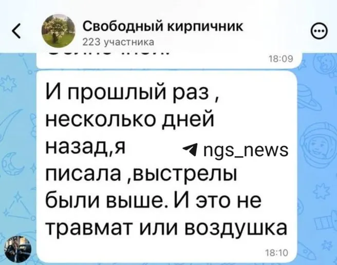 Сначала в садовом товариществе раздались 8–10 выстрелов, позже 8 июня рядом с женщиной на большой скорости пролетел неизвестный предмет; полиция проверила район, подозрительных не обнаружили.
