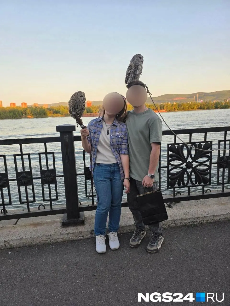 На набережной Енисея молодому человеку предложили погладить сов и сфотографироваться, а затем потребовали оплату. По факту зарегистрировано заявление в полицию, проводится проверка.