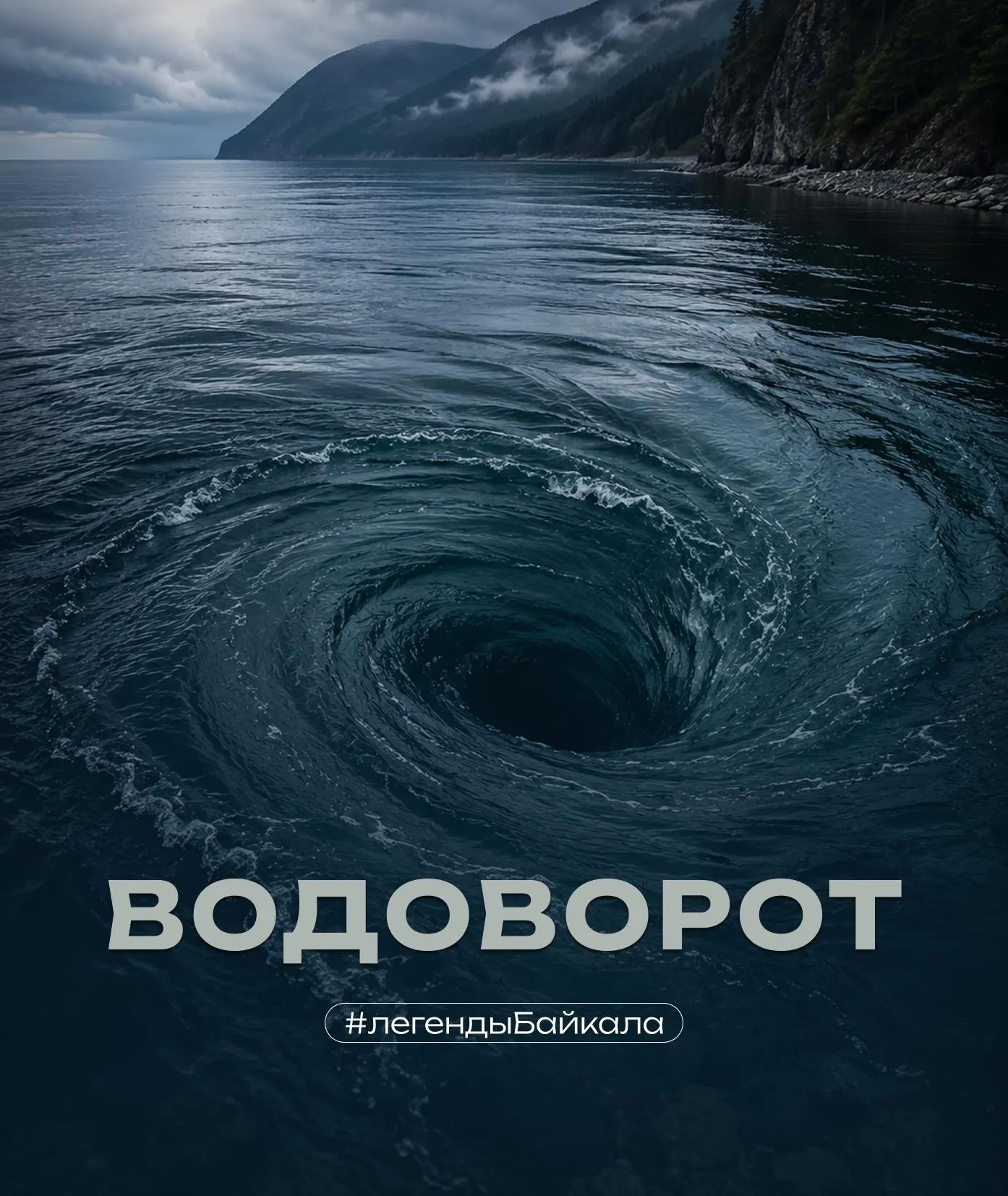 По преданию в глубочайшей части Байкала, примерно в 30 км к юго‑востоку от острова Ольхон, при полном штиле внезапно возникает гигантская воронка — местные объясняют это мистическими причинами.