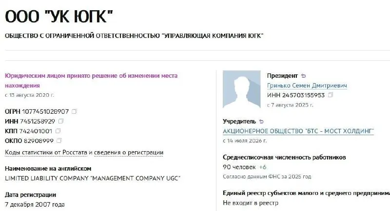 АО «БТС‑Мост Холдинг» приобрело управляющую компанию одного из крупнейших российских золотодобывающих холдингов: пакет акций ранее находился в госсобственности и был продан на аукционе.