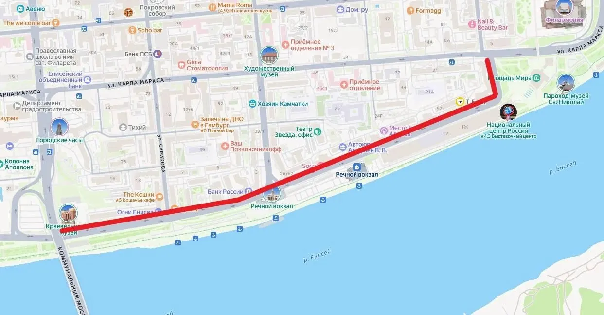 Участок от Коммунального моста до Карла Маркса переведут на постоянную схему без левых поворотов — ожидают сокращение заторов и повышение безопасности движения.