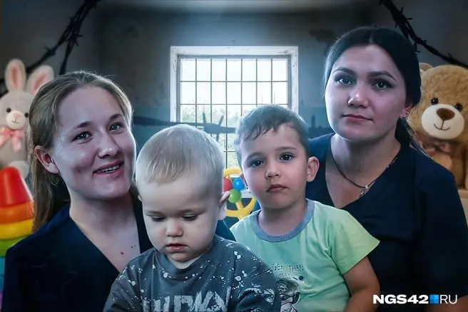 В колонии №35 в Мариинске действует дом ребёнка: дети получают питание, игры, развивающие занятия, психологическую и медицинскую помощь, но растут за высоким забором рядом с осуждёнными матерями.