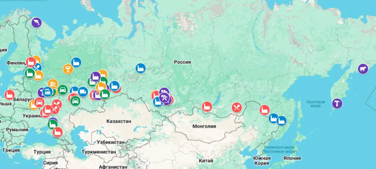 Интерактивная карта фиксирует случаи остановок производств, массовых увольнений, задержек зарплат и переводов на неполный рабочий день по регионам. С начала 2026 года зарегистрировано 47 проблемных предприятий — больше, чем за весь 2025 год.