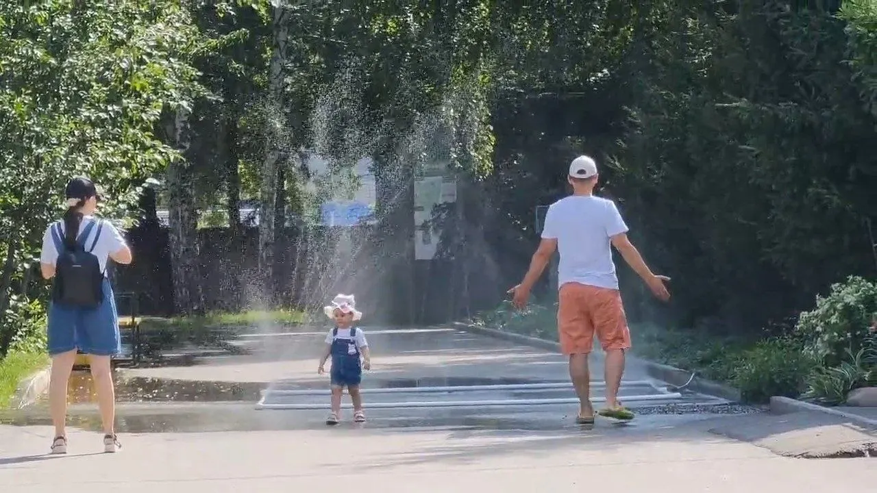 В Барнауле в зоопарке появились водяные арки: под струями воды гости могут освежиться. Администрация говорит, что арки безопасны и соответствуют гигиеническим требованиям.