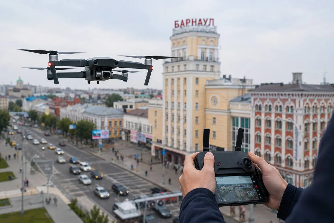 Местный житель запустил дрон над Барнаулом без разрешения; штраф от 20 до 50 тысяч рублей.