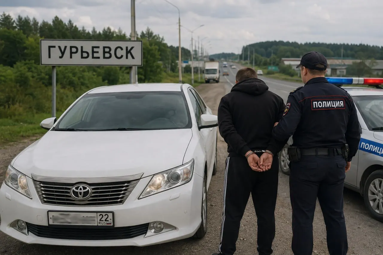 26-летний житель Кемеровской области угнал Toyota Funcargo в Барнауле, затем направился в Гурьевск; автомобиль нашли без повреждений, подозреваемый задержан; ему грозит до пяти лет лишения свободы.