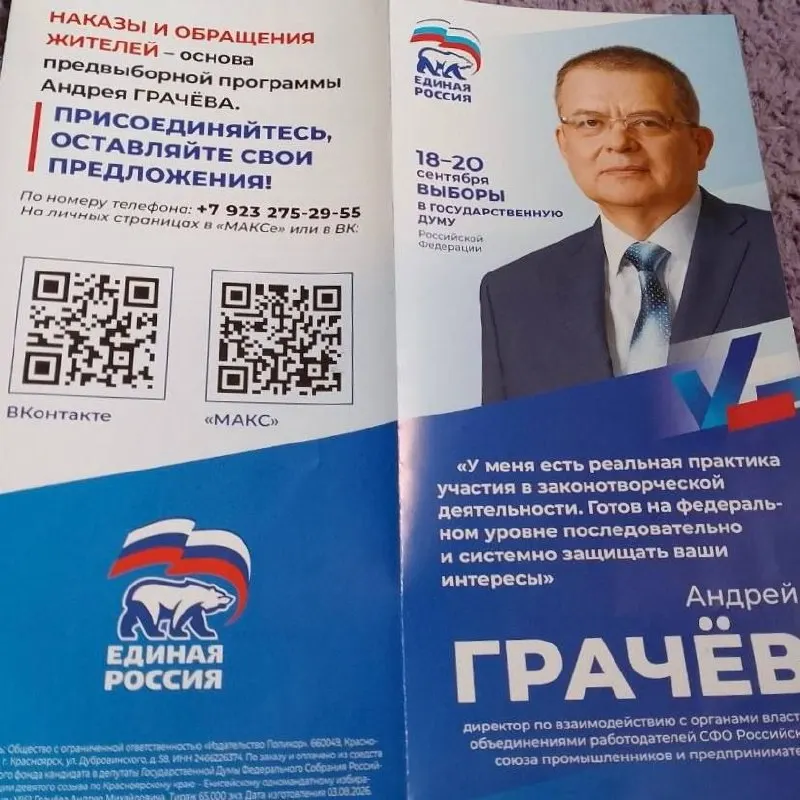 Местные жители рассказывают о расклейке агитационных материалов за кандидата в Госдуму в подъездах; связь распространения материалов связывают с бывшим руководителем сельсовета.