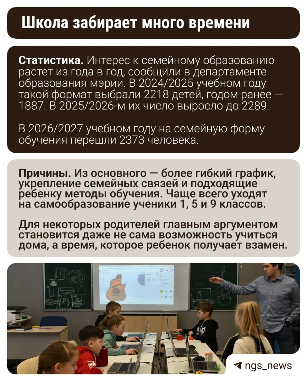 За три года в Новосибирске число семейников выросло примерно на 500 человек; обсуждаем причины и перспективы такого формата обучения.