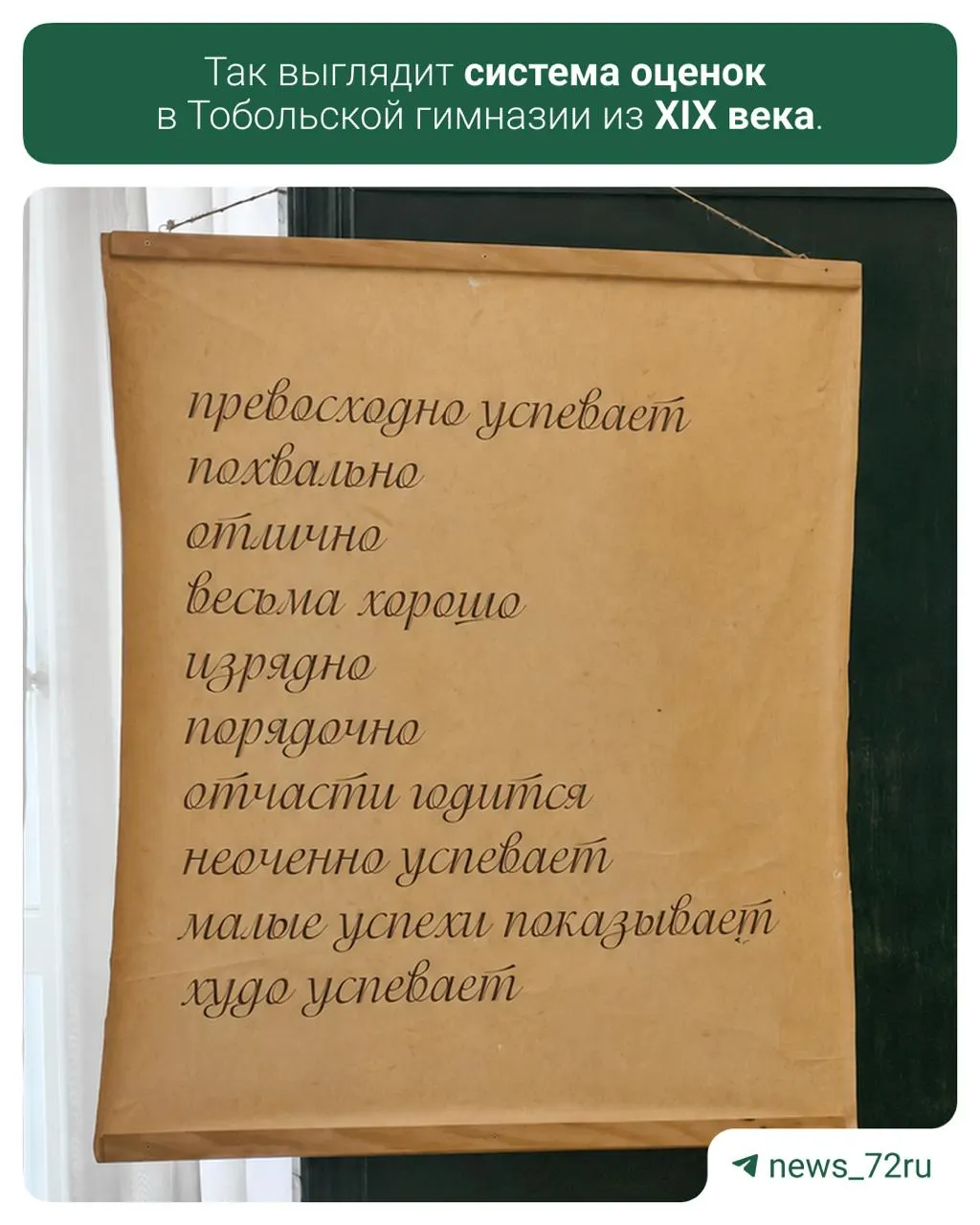 Историческая система оценок XIX века и её переработка под молодежный сленг.