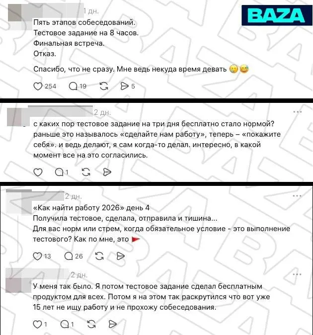 Соискатели всё чаще сталкиваются с бесплатными тестовыми заданиями от работодателей; ситуация особенно заметна в Новосибирске.