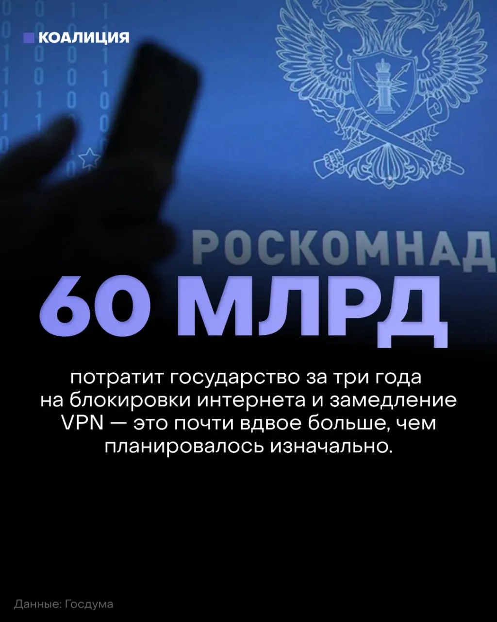 В проекте бюджета на 2027–2029 годы запланировано почти 60 млрд рублей на систему блокировок интернета и VPN, что примерно вдвое превышает предыдущий план.