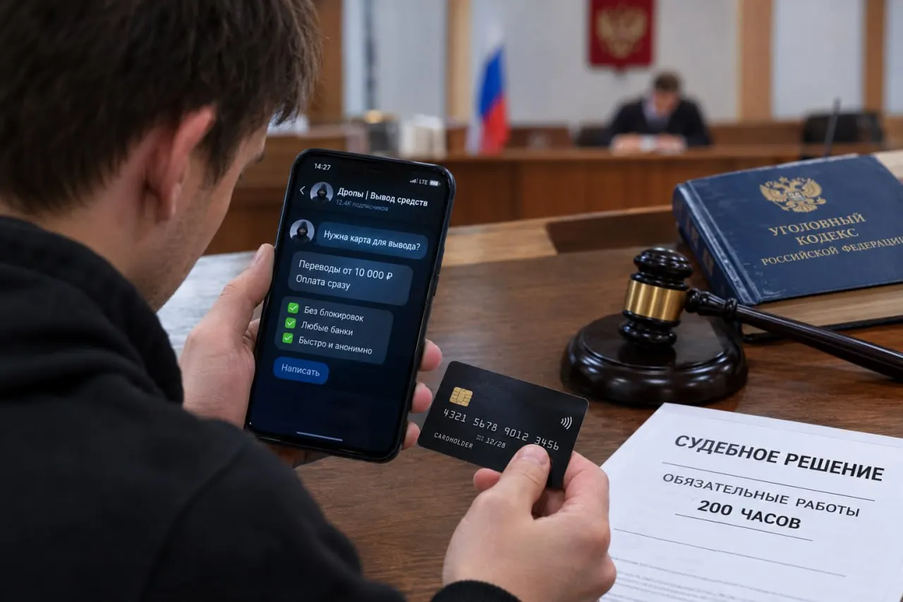 Житель Барнаула передал банковскую карту и SIM-карту злоумышленникам для доступа к онлайн-банку; за помощь ему обещали 5 тысяч рублей. Позже мошенники похитили крупную сумму со счёта, и суд назначил 200 часов обязательных работ.
