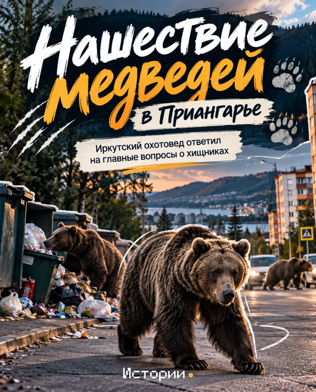Разбираемся, почему косолапые заходят в населённые пункты Приангарья, что их привлекает и уйдёт ли зверь в спячку.